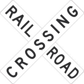 Traffic Sign, Railroad Crossing Sign, 48" X 48", White
