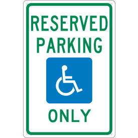 Traffic Sign, Reserved Parking Only Michigan Sign, 18" X 12", White