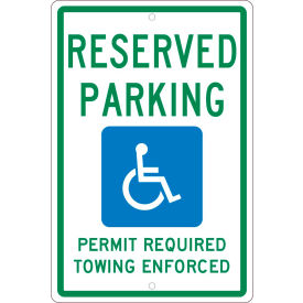 Traffic Sign, Reserved Parking Arkansas, 18" X 12", White