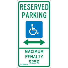 Traffic Sign, Reserved Parking North Carolina, 24" X 12", White