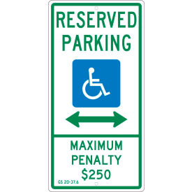 Traffic Sign, Reserved Parking North Carolina, 24" X 12", White