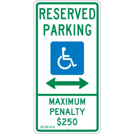 Traffic Sign, Reserved Parking North Carolina, 24" X 12", White