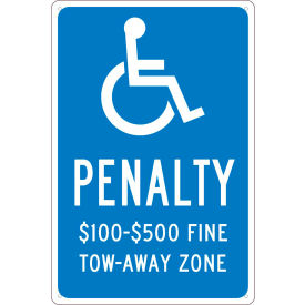 Traffic Sign, Reserved Parking Virginia, 18" X 12", Blue