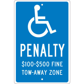 Traffic Sign, Reserved Parking Virginia, 18" X 12", Blue