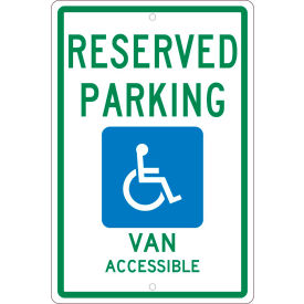 Traffic Sign, Reserved Van Parking Michigan, 18" X 12", White