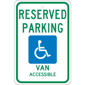 Traffic Sign, Reserved Van Parking Michigan, 18" X 12", White