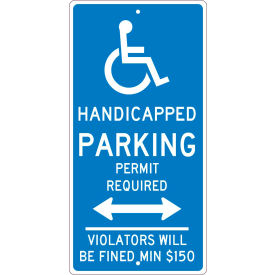 Traffic Sign, Reserved Parking Connecticut, 24" X 12", Blue