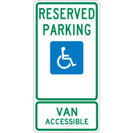 Traffic Sign, Reserved Parking North Dakota, 24" X 12", White