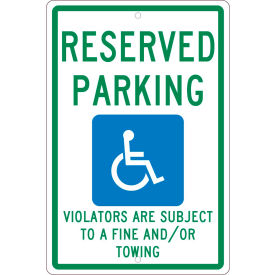 Reserved Parking New Mexico Traffic Sign, 18" X 12", White