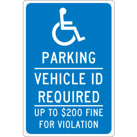 Traffic Sign, Reserved Parking Minnesota, 18" X 12", Blue