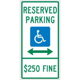 Traffic Sign, Reserved Parking Illinois, 24" X 12", White