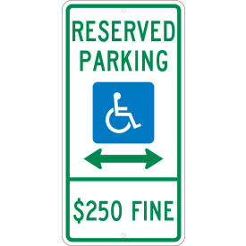 Traffic Sign, Reserved Parking Illinois, 24" X 12", White