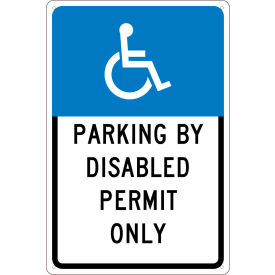 Traffic Sign, Reserved Parking Permit Florida, 18" X 12", White
