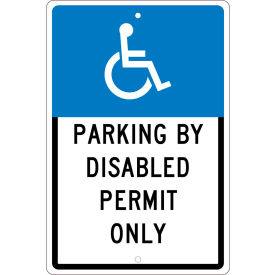 Traffic Sign, Reserved Parking Permit Florida, 18" X 12", White