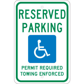 Traffic Sign, Reserved Parking Arkansas, 18" X 12", White