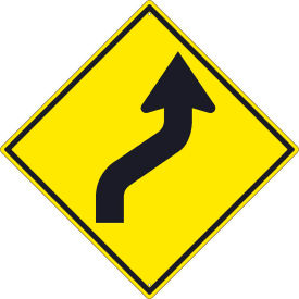 Traffic Sign, Lane Shift Arrow Left Sign, 30" X 30", Yellow
