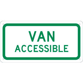 Traffic Sign, Van Accessible, 6" X 12", White