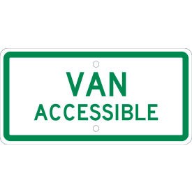 Traffic Sign, Van Accessible, 6" X 12", White