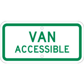 Traffic Sign, Van Accessible, 6" X 12", White