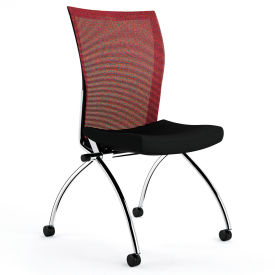 Valor&eacute; Training Series Mesh Fabric High-Back Chair with Casters Red - 2 Pack