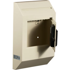 Letter Size Wall Drop Box with Electronic Lock 10" x 4" x 16-3/8" Beige