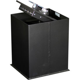 Large Size In-Ground Deep Floor Safe With Combo Lock 14-1/8"x12-3/4"x17-1/2" Gray