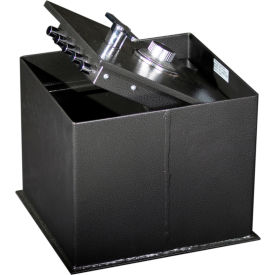 Medium Size In-Ground Floor Safe With Combo Lock 14-1/8" x 13-3/4" x 11-7/8" Gray