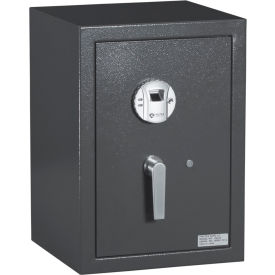Biometric Burglary Safe With Biometric Lock, 14-7/8" x 14-1/4" x 21", Gray