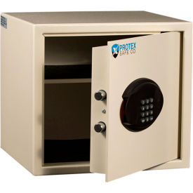 Hotel & Personal Laptop Safe With Electronic Lock - 14-1/4" x 13-1/4" x 12-7/8" Beige