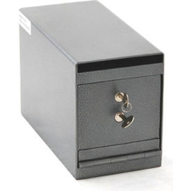 Heavy Duty Drop Box With Dual Key Control Lock 6" x 12" x 8" Gray