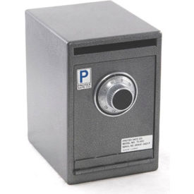 Extra Large Heavy Duty Drop Safe With Dial Combo Lock 8" x 10" x 12" Gray