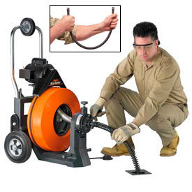 Maxi-Rooter Drain/Sewer Cleaning Machine with (2) 5/8" Cables & Cutter Set