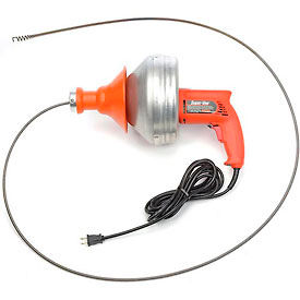 Super-Vee Drain/Sewer Cleaning Machine W/ 25' x 5/16" Cable.