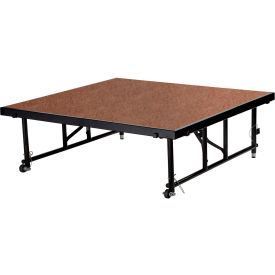 National Public Seating Transfix 4'L x 4'W Hardboard Portable Stage with Adjustable Height