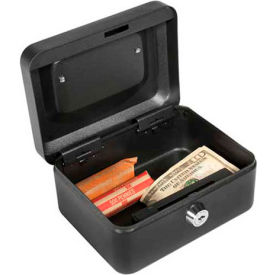 Cash Box With Keyed Lock 6" x 4-1/2" x 3-1/8" Black