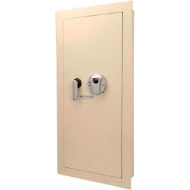 Wall Safe With Biometric Lock 31-1/2" x 3-13/16" x 15-1/2" Black