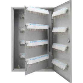 Key Lock Box With Keyed Lock - 240 Key Capacity, 21-3/4" x 15" x 5-1/2", Gray