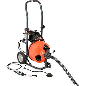 Mini-Rooter XP Drain/Sewer Cleaning Machine with 75' x 3/8" Cable & 4 Pc Cutter Set
