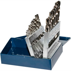 Cobalt Drill Bit 21 Piece Set - 135 degrees - 1/16" to 1/2" by 32nds