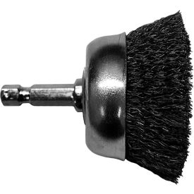 Drill Cup Brush 1-3/4" Dia. Crimped Steel 0.008"