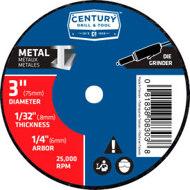Cutting Wheel 3" x 1/4" Aluminum Oxide