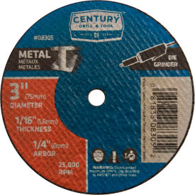Cutting Wheel 3" x 1/4" Aluminum Oxide