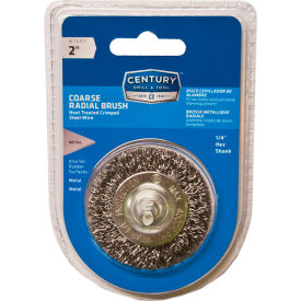 2" Dia. Steel Crimped Radial Wire Brush