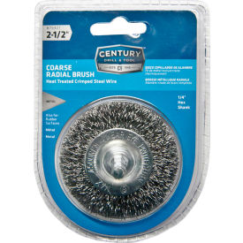 2-1/2" Diameter Steel Crimped Radial Wire Brush