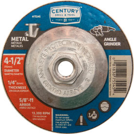 Depressed Center Grinding Wheel 4-1/2" x 5/8-11" Type 27 Aluminum Oxide