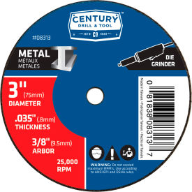 Cutting Wheel 3" x 3/8" Aluminum Oxide