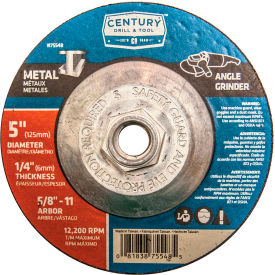 Depressed Center Grinding Wheel 5" x 5/8-11" Type 27 Aluminum Oxide