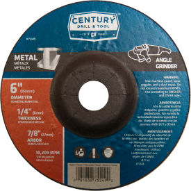 Depressed Center Grinding Wheel 6" x 7/8" Type 27 Aluminum Oxide