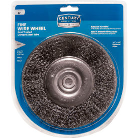Century Drill Bench Grinder Wire Wheels 6" Dia. Steel Crimped