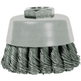 Angle Grinder Cup Brush 3"Dia. Knot Steel 0.02"